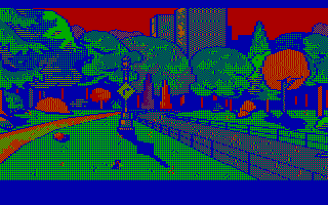 Manhunter: New York IBM PC/Compatibles Screenshot: Be careful where you step in this part of the game.