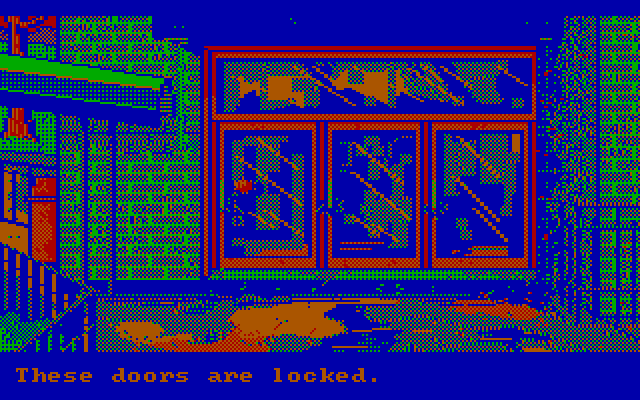 Manhunter: New York IBM PC/Compatibles Screenshot: Trying to get into a museum.