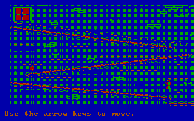 Manhunter: New York IBM PC/Compatibles Screenshot: An arcade sequence to escape this area...