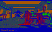 Manhunter: New York for IBM PC/Compatibles - Examining a crime scene.