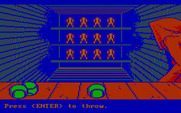 Manhunter: New York for IBM PC/Compatibles - Throw baseballs at targets.