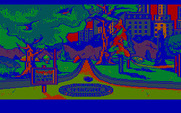 Manhunter: New York for IBM PC/Compatibles - Exploring the park.