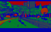 Manhunter: New York for IBM PC/Compatibles - Be careful where you step in this part of the game.