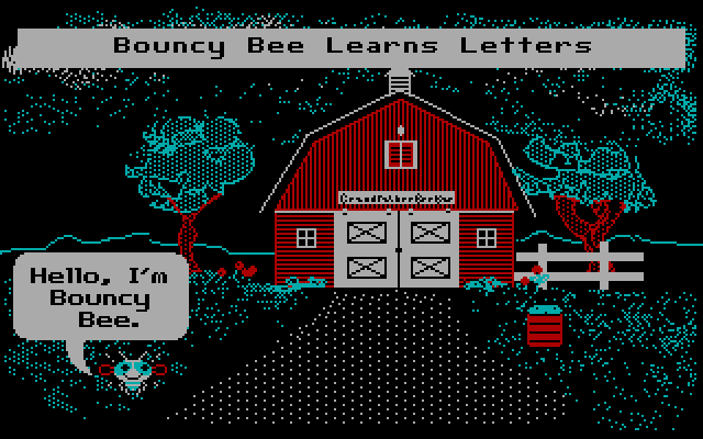 Bouncy Bee Learns Letters IBM PC/Compatibles Screenshot: Title screen.