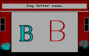 Bouncy Bee Learns Letters for IBM PC/Compatibles - The game provides an opportunity for players to say the letter.