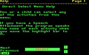 Bouncy Bee Learns Letters for IBM PC/Compatibles - Game help screen.