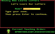 Bouncy Bee Learns Letters for IBM PC/Compatibles - First, what's your name?