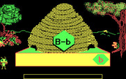 Bouncy Bee Learns Letters for IBM PC/Compatibles - Press the spacebar when the correct letter appears.
