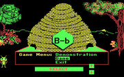 Bouncy Bee Learns Letters for IBM PC/Compatibles - Grandfather's Beehive menu.