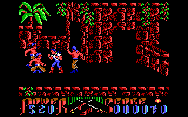 Corsarios IBM PC/Compatibles Screenshot: Fighting some opponents.