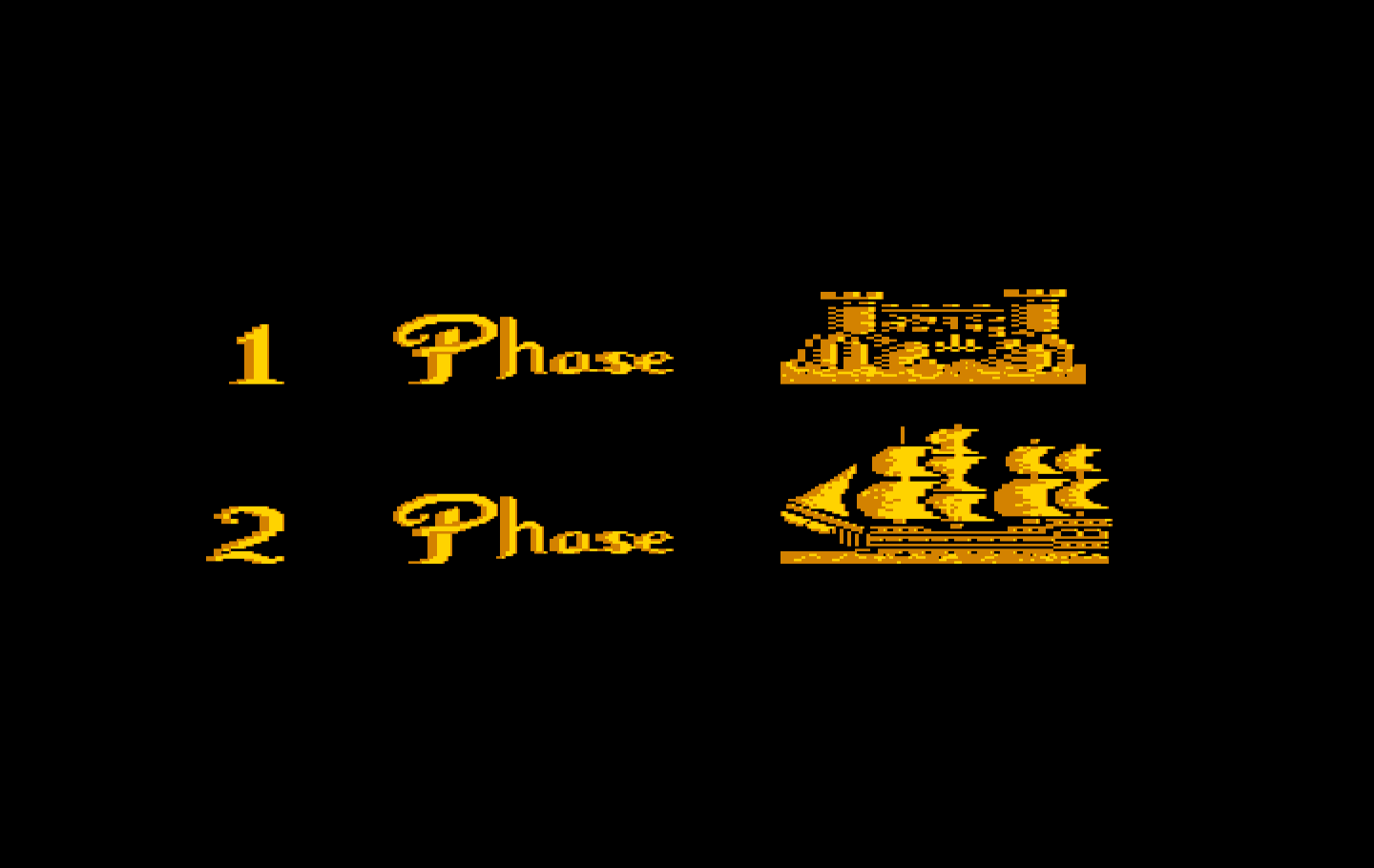 Corsarios IBM PC/Compatibles Screenshot: Choose a scenario.