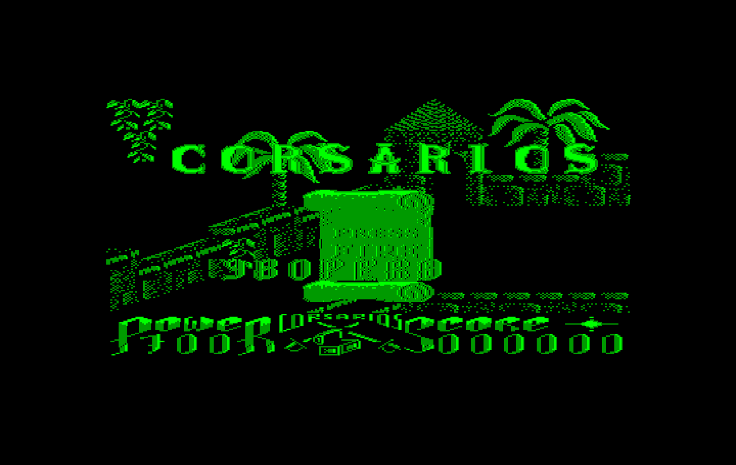 Corsarios IBM PC/Compatibles Screenshot: Press fire to begin the first scenario!
