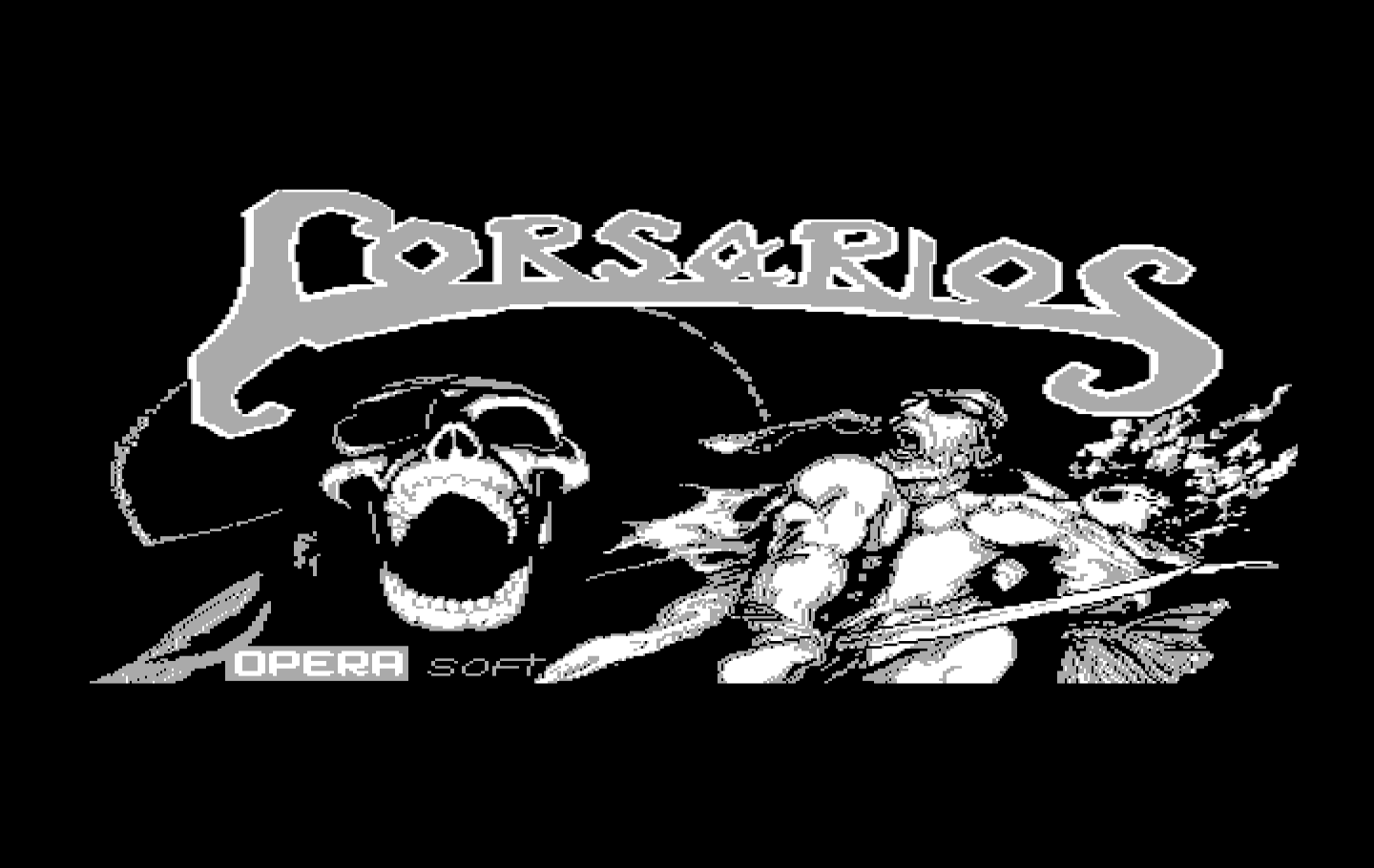 Corsarios IBM PC/Compatibles Screenshot: Title screen.