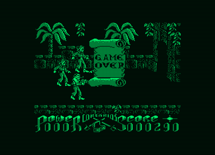 Corsarios Amstrad PCW Screenshot: Game over.