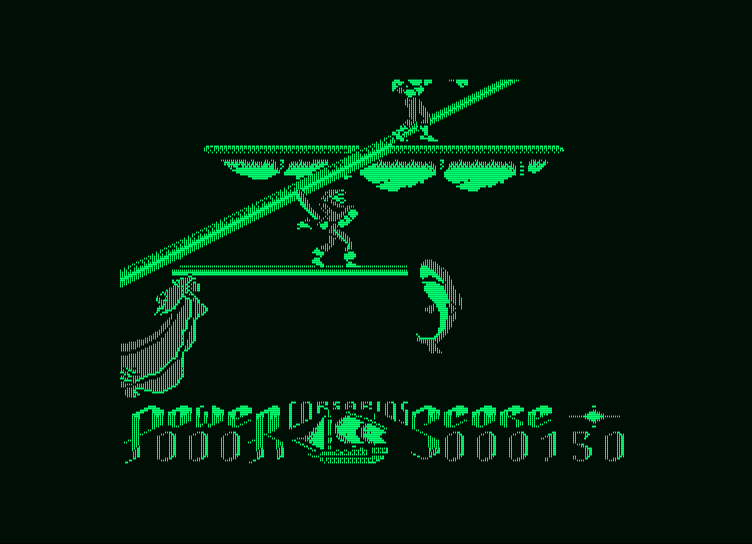 Corsarios Amstrad PCW Screenshot: Game over.