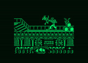 Corsarios for Amstrad PCW - A large opponent picks me up with ease...