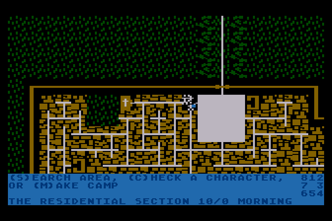 Wizard's Crown Atari 8-bit Screenshot: What lies beyond this gate?