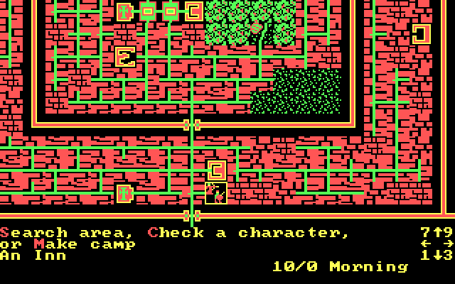 Wizard's Crown IBM PC/Compatibles Screenshot: Beginning to explore...