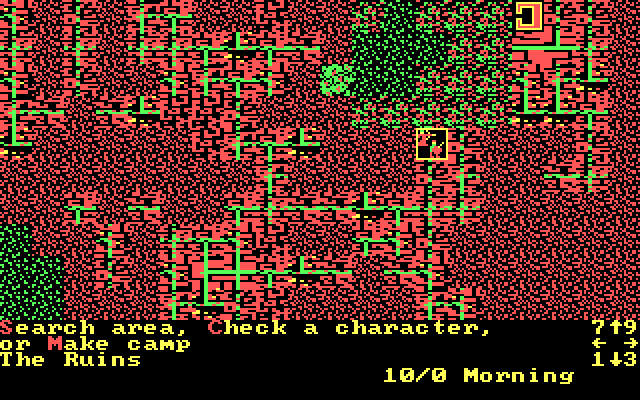 Wizard's Crown IBM PC/Compatibles Screenshot: Out exploring some more...
