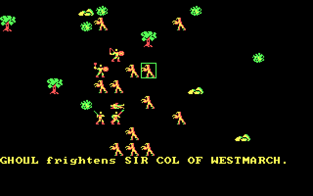 Wizard's Crown IBM PC/Compatibles Screenshot: A ghoul frightens my party...