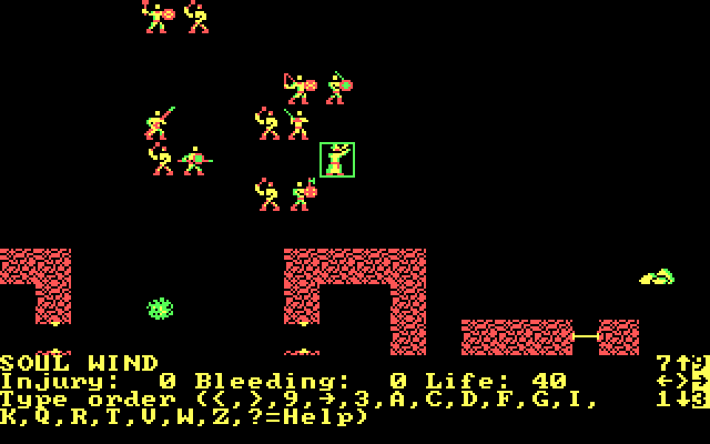 Wizard's Crown IBM PC/Compatibles Screenshot: Select a battle action.