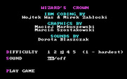 Wizard's Crown for IBM PC/Compatibles - Title screen.
