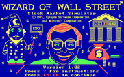 Wizard of Wall Street for IBM PC/Compatibles - Title screen