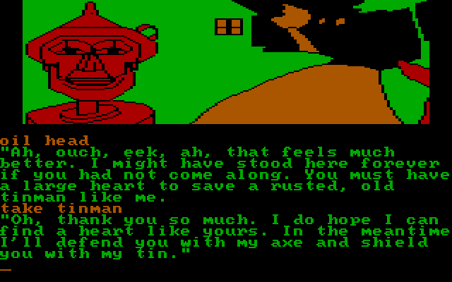 Wizard of Oz, The IBM PC/Compatibles Screenshot: The tinman joins the party.