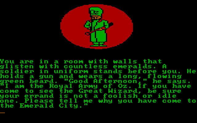 Wizard of Oz, The IBM PC/Compatibles Screenshot: Outside the emerald city...