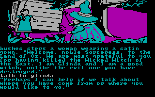 Wizard of Oz, The IBM PC/Compatibles Screenshot: Somehow, Dorothy needs to get back to Kansas...