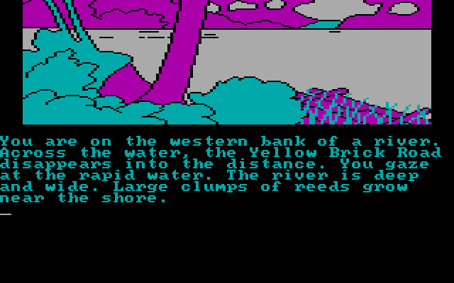 Wizard of Oz, The IBM PC/Compatibles Screenshot: Crossing a river...