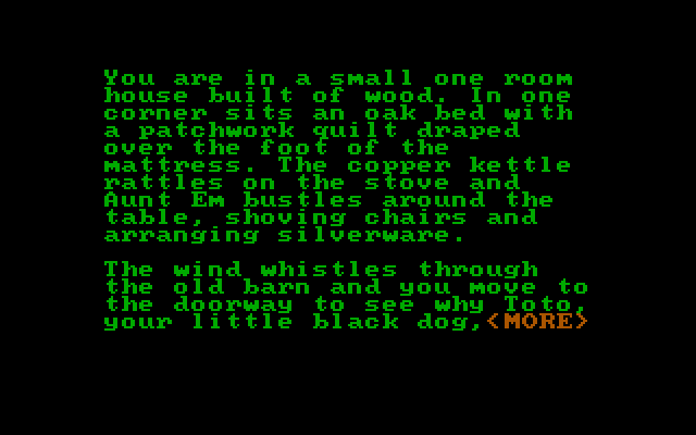 Wizard of Oz, The IBM PC/Compatibles Screenshot: The story so far.