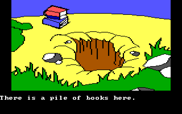 Winnie the Pooh in the Hundred Acre Wood IBM PC/Compatibles Screenshot: What a strange place to leave books...