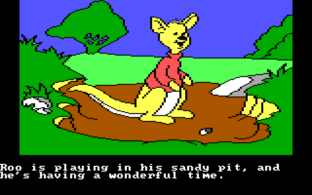 Winnie the Pooh in the Hundred Acre Wood IBM PC/Compatibles Screenshot: This is where Roo likes to play.