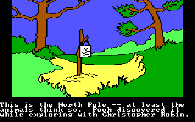 Winnie the Pooh in the Hundred Acre Wood IBM PC/Compatibles Screenshot: I found the north pole!