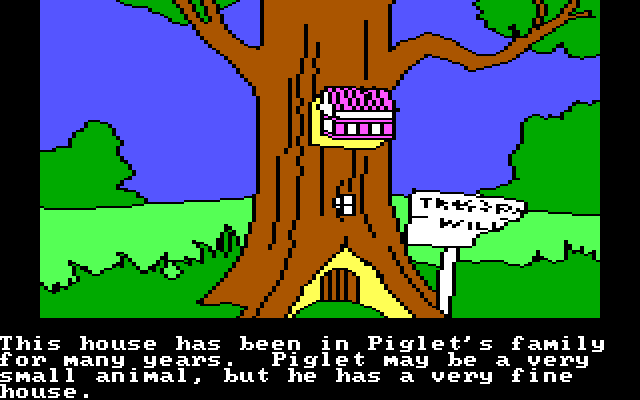 Winnie the Pooh in the Hundred Acre Wood IBM PC/Compatibles Screenshot: Here's Piglet's house...