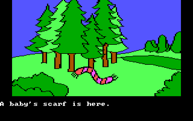 Winnie the Pooh in the Hundred Acre Wood IBM PC/Compatibles Screenshot: I found someone's scarf!