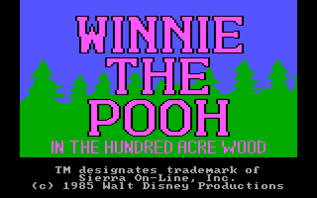 Winnie the Pooh in the Hundred Acre Wood IBM PC/Compatibles Screenshot: Title screen.
