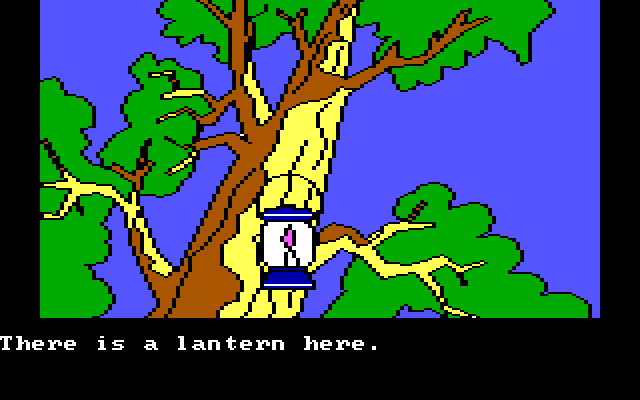 Winnie the Pooh in the Hundred Acre Wood IBM PC/Compatibles Screenshot: Why is a lantern in the tree?