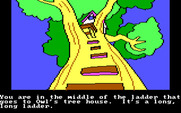 Winnie the Pooh in the Hundred Acre Wood for IBM PC/Compatibles - Climbing up to Owl's house...