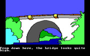 Winnie the Pooh in the Hundred Acre Wood for IBM PC/Compatibles - The bridge looks high from here...