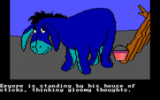Winnie the Pooh in the Hundred Acre Wood for IBM PC/Compatibles - Eeyore is rarely happy.