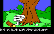 Winnie the Pooh in the Hundred Acre Wood for IBM PC/Compatibles - Here's Pooh's thoughtful spot.