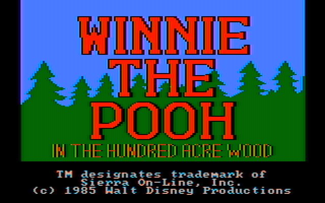 Winnie the Pooh in the Hundred Acre Wood IBM PC/Compatibles Screenshot: Title screen.
