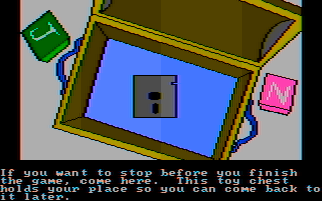 Winnie the Pooh in the Hundred Acre Wood IBM PC/Compatibles Screenshot: Here's where you can save the game...