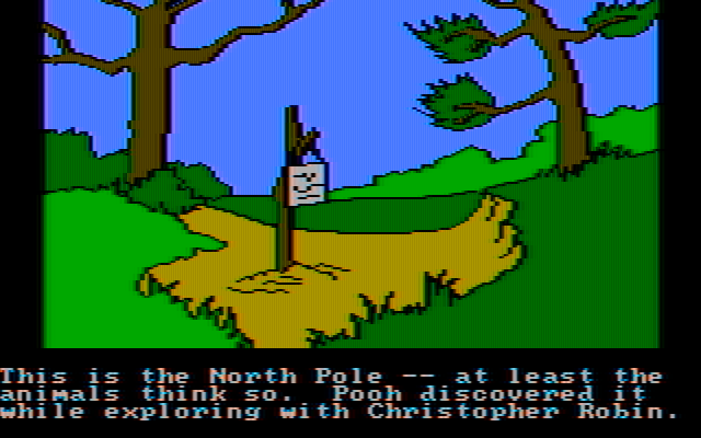 Winnie the Pooh in the Hundred Acre Wood IBM PC/Compatibles Screenshot: I found the north pole!
