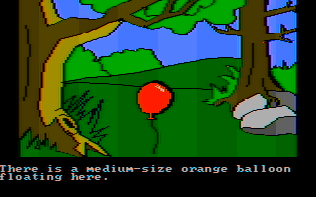 Winnie the Pooh in the Hundred Acre Wood IBM PC/Compatibles Screenshot: A balloon! Who does it belong to?