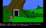 Winnie the Pooh in the Hundred Acre Wood for IBM PC/Compatibles - Outside Pooh's house.