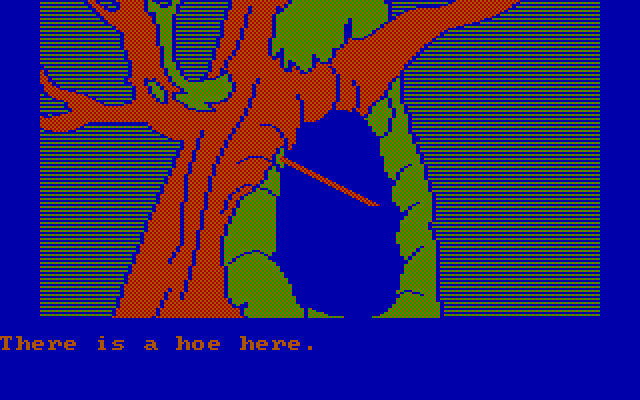 Winnie the Pooh in the Hundred Acre Wood IBM PC/Compatibles Screenshot: Why is a hoe here?