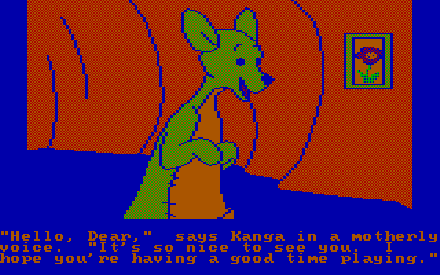 Winnie the Pooh in the Hundred Acre Wood IBM PC/Compatibles Screenshot: Talking with Kanga...